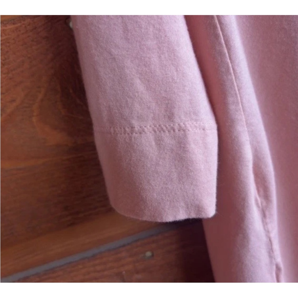 Chico's Ultimate Tee 1 (M) Pink Tunic 3/4 Sleeves V Neck Excellent Condition - Picture 3 of 5